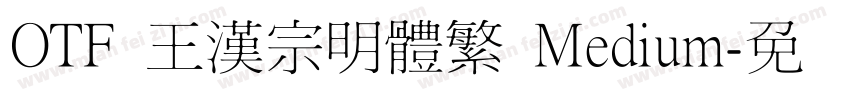 OTF 王漢宗明體繁 Medium字体转换